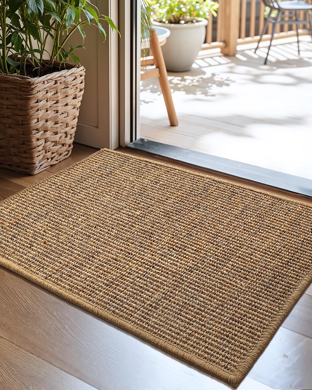 Handwoven Jute Door Mat, LUMI luxury Knit Jute Collection