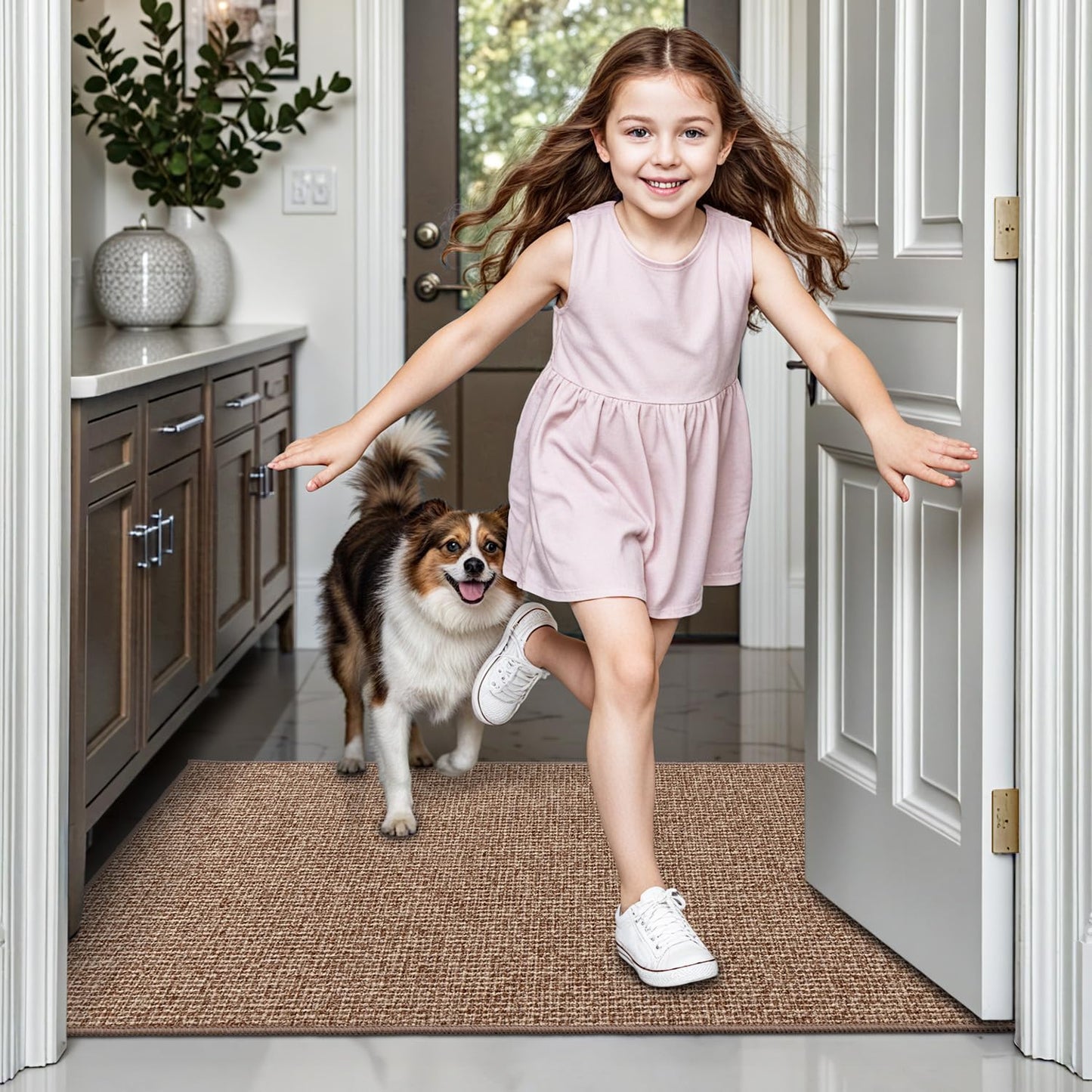 Doormat for Home Entrance, Absorbent & Stain-Resistant Mat, Fenian Series.