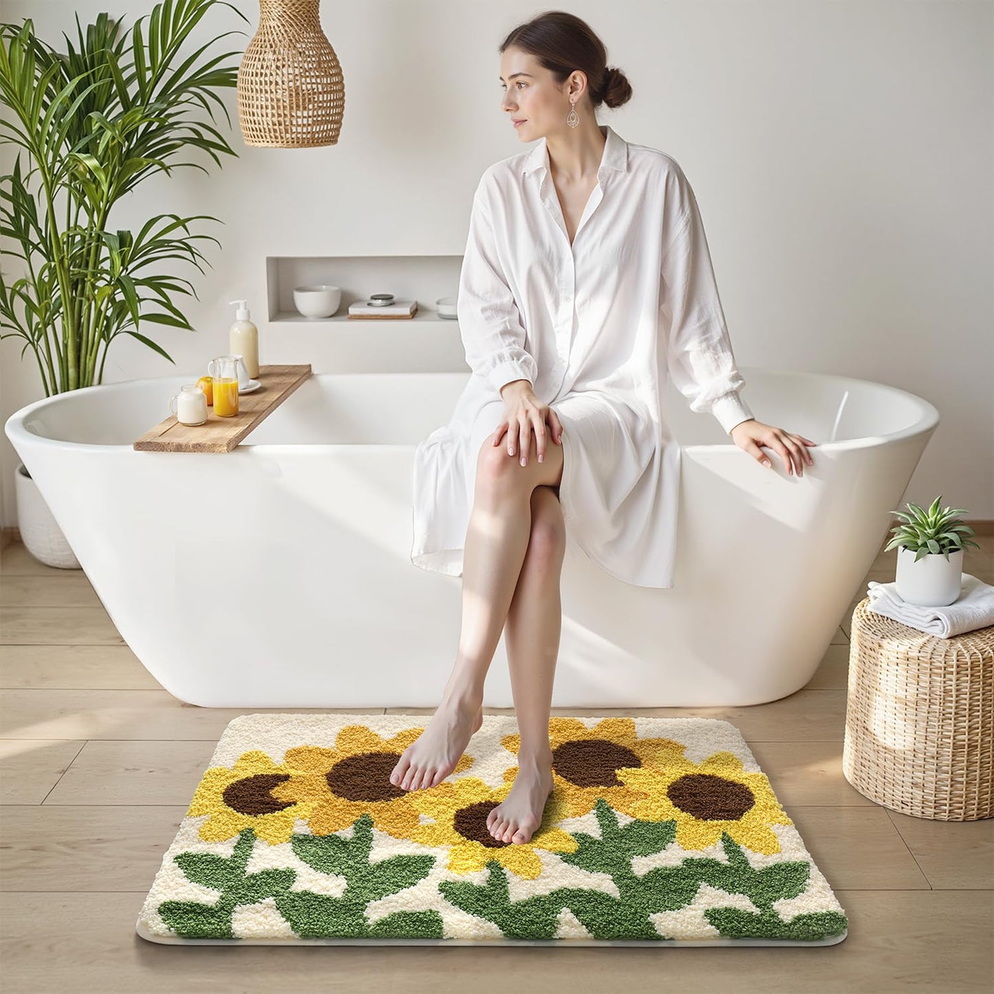 Bathroom Rugs Vivid Plants Collection