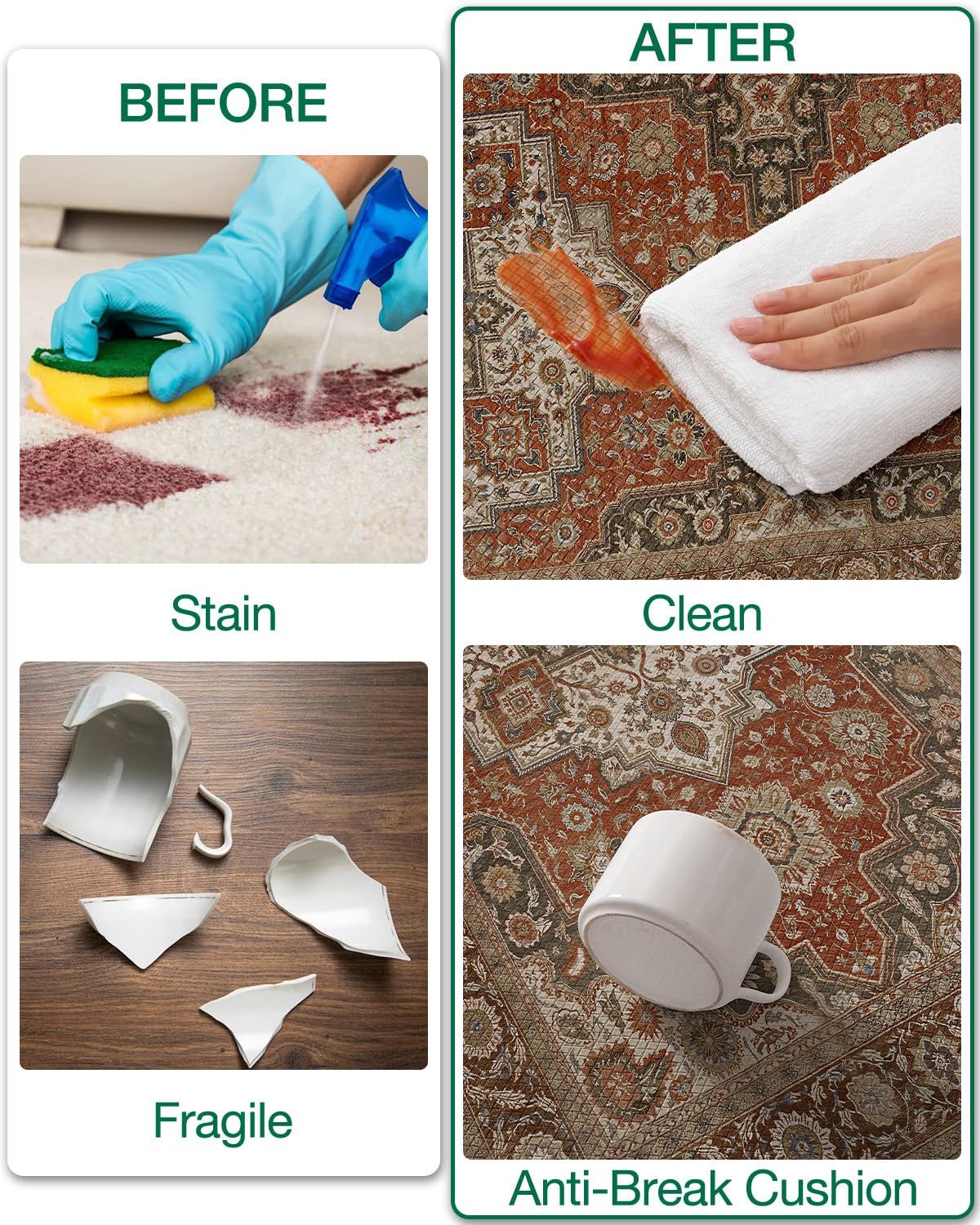 Kitchen Anti Fatigue Mat,  Cushioned Memory Foam Padded, Floor Runner for Home