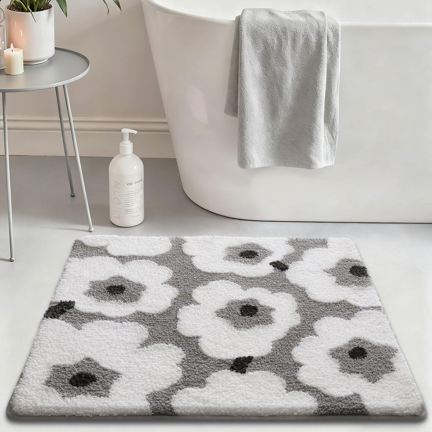 Bathroom Mat, Vibrant Plants Series.