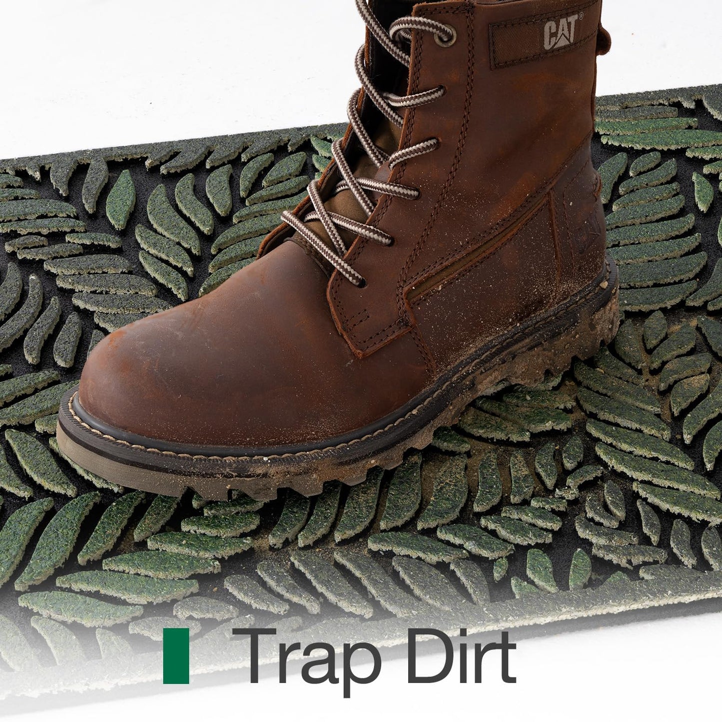 Entrance Doormat, Thick Natural Rubber Back, Stain and Fade Resistant, Nature Impression Collection - Fallen Leaves