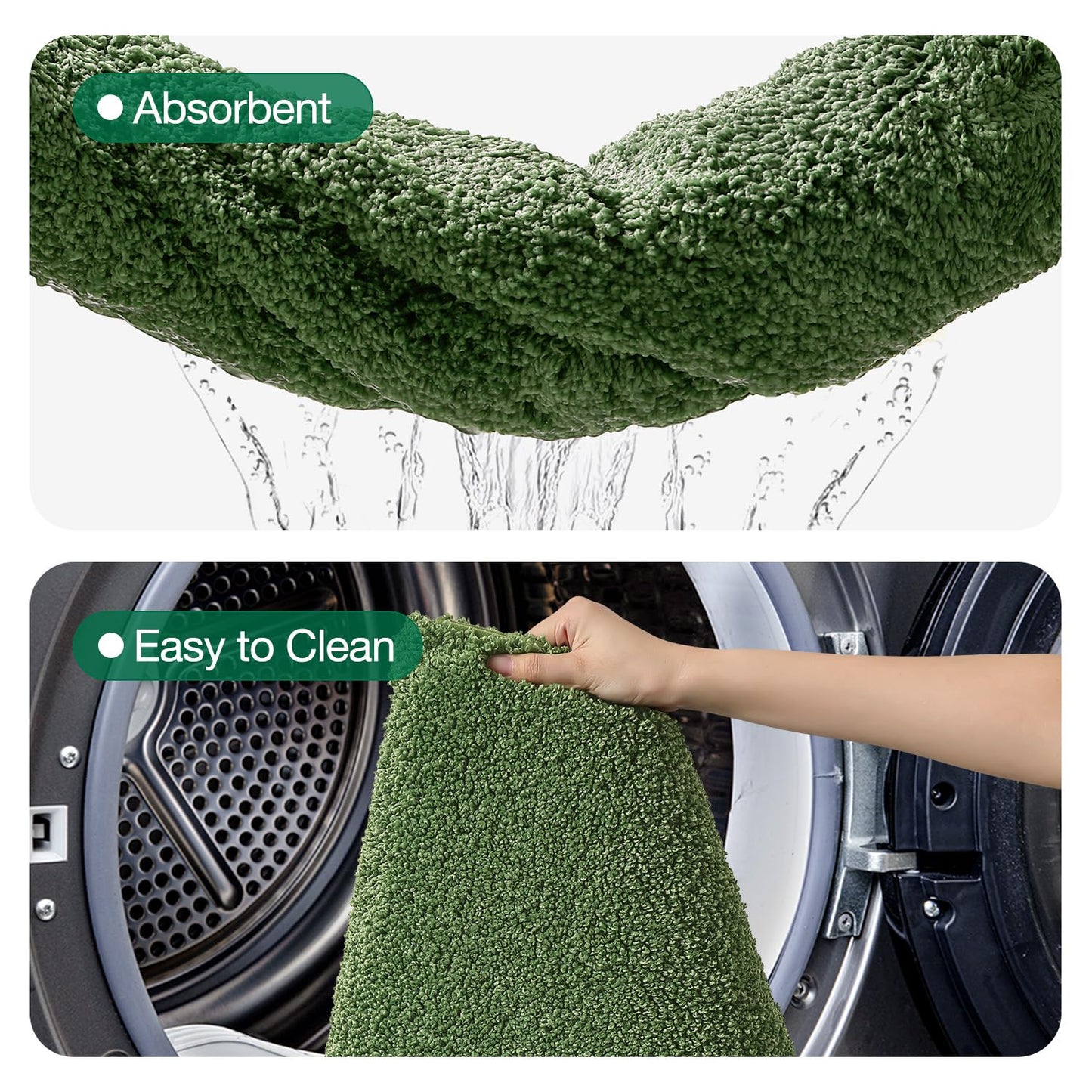 Bathroom Mat, Vibrant Plants Series.