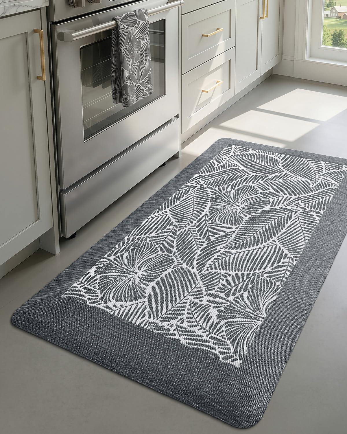 LUMI Kitchen Mat, Ultra-Soft Non-Slip Rugs for Standing Comfort in Desk Office, Sink, Laundry Areas, 20"x32" Waterproof Stain Resistant Floor Pad