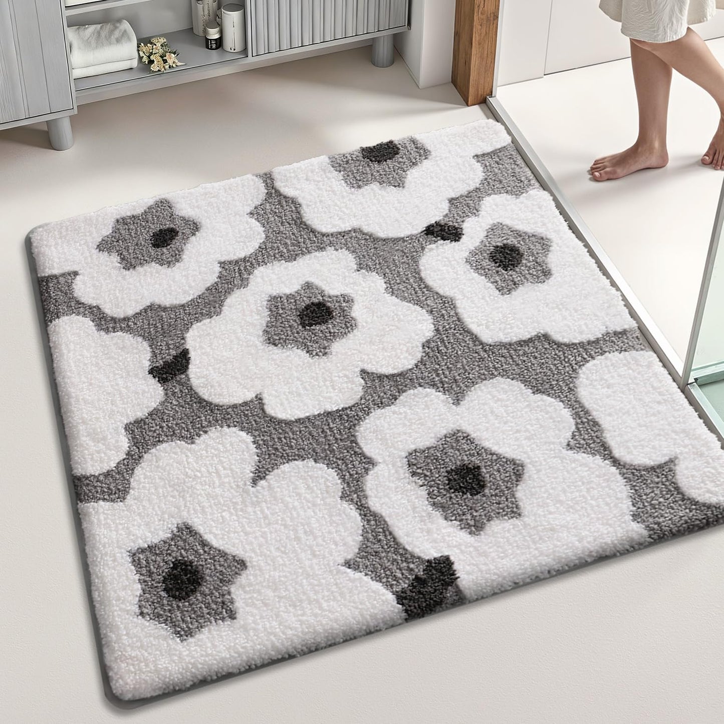 Bathroom Mat, Vibrant Plants Series.