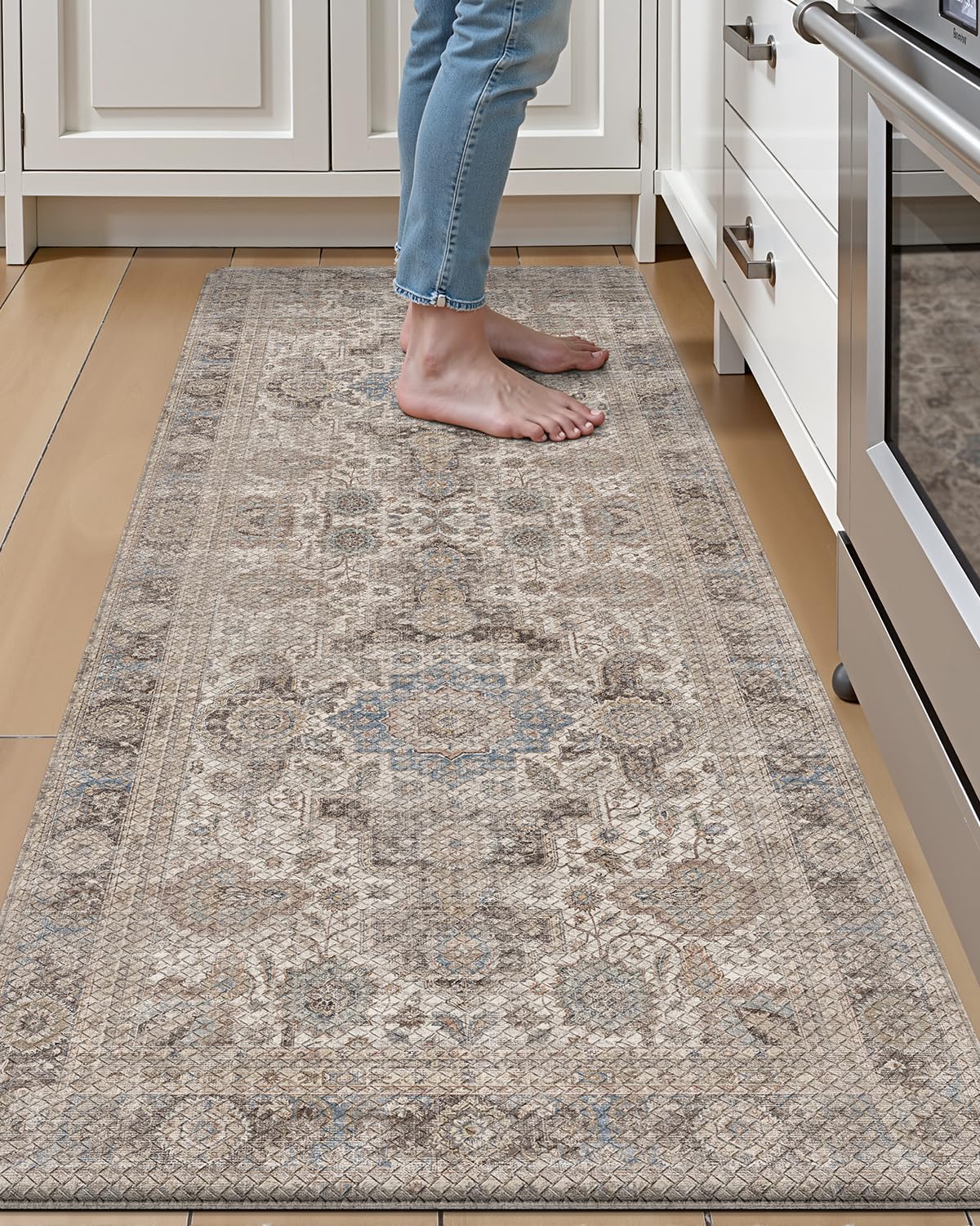 Kitchen Anti Fatigue Mat,  Cushioned Memory Foam Padded, Floor Runner for Home
