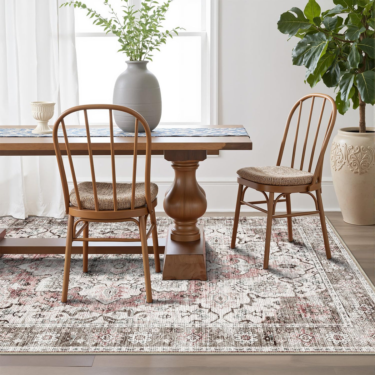 LUMI Washable Area Rug for Living Room Bedroom, Ultra Thin & Easy Clean