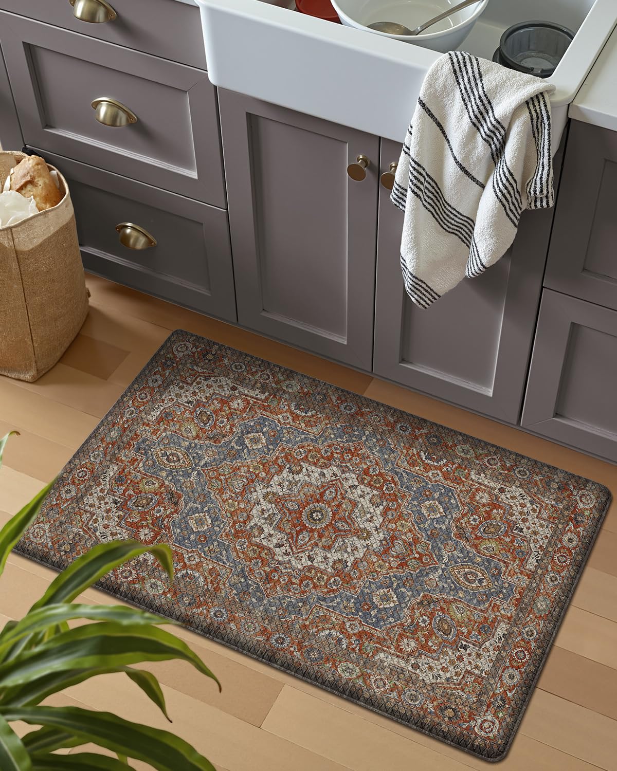 Kitchen Anti Fatigue Mat,  Cushioned Memory Foam Padded, Floor Runner for Home