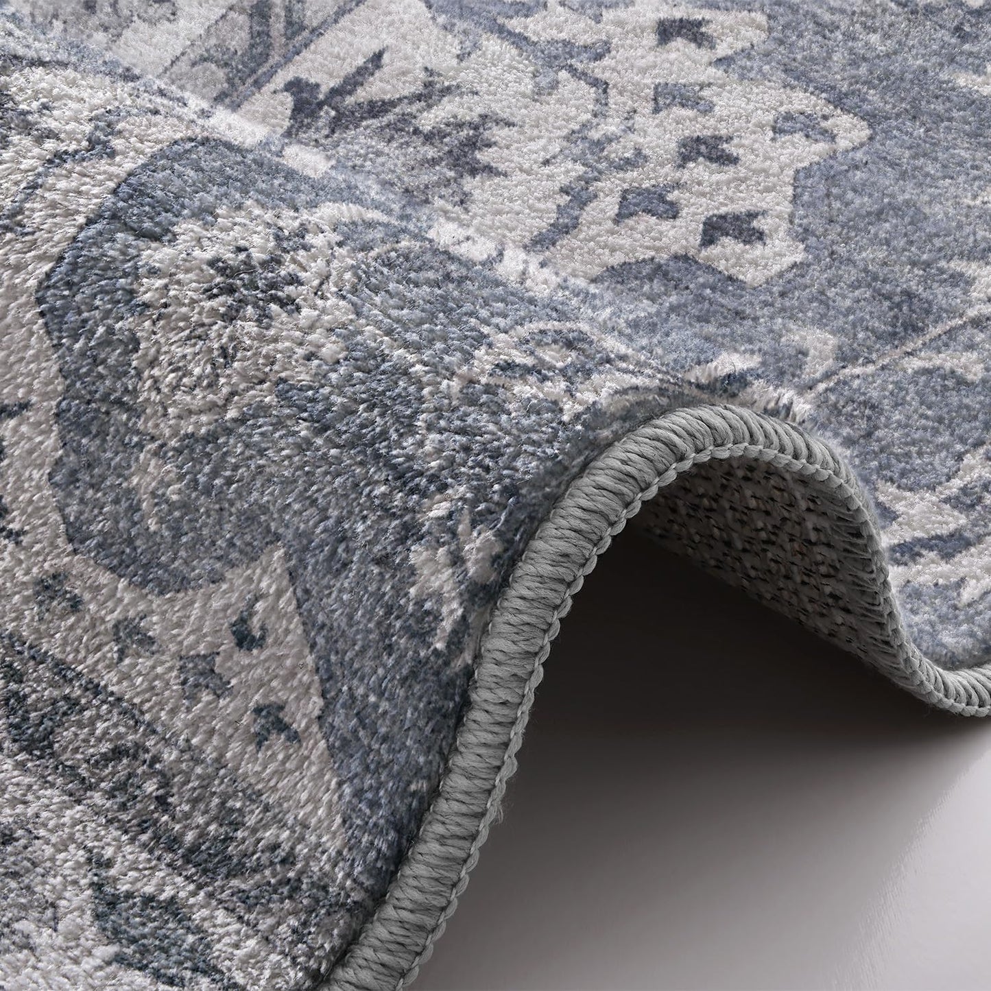 LUMI Washable Area Rug for Living Room Bedroom, Ultra Thin & Easy Clean