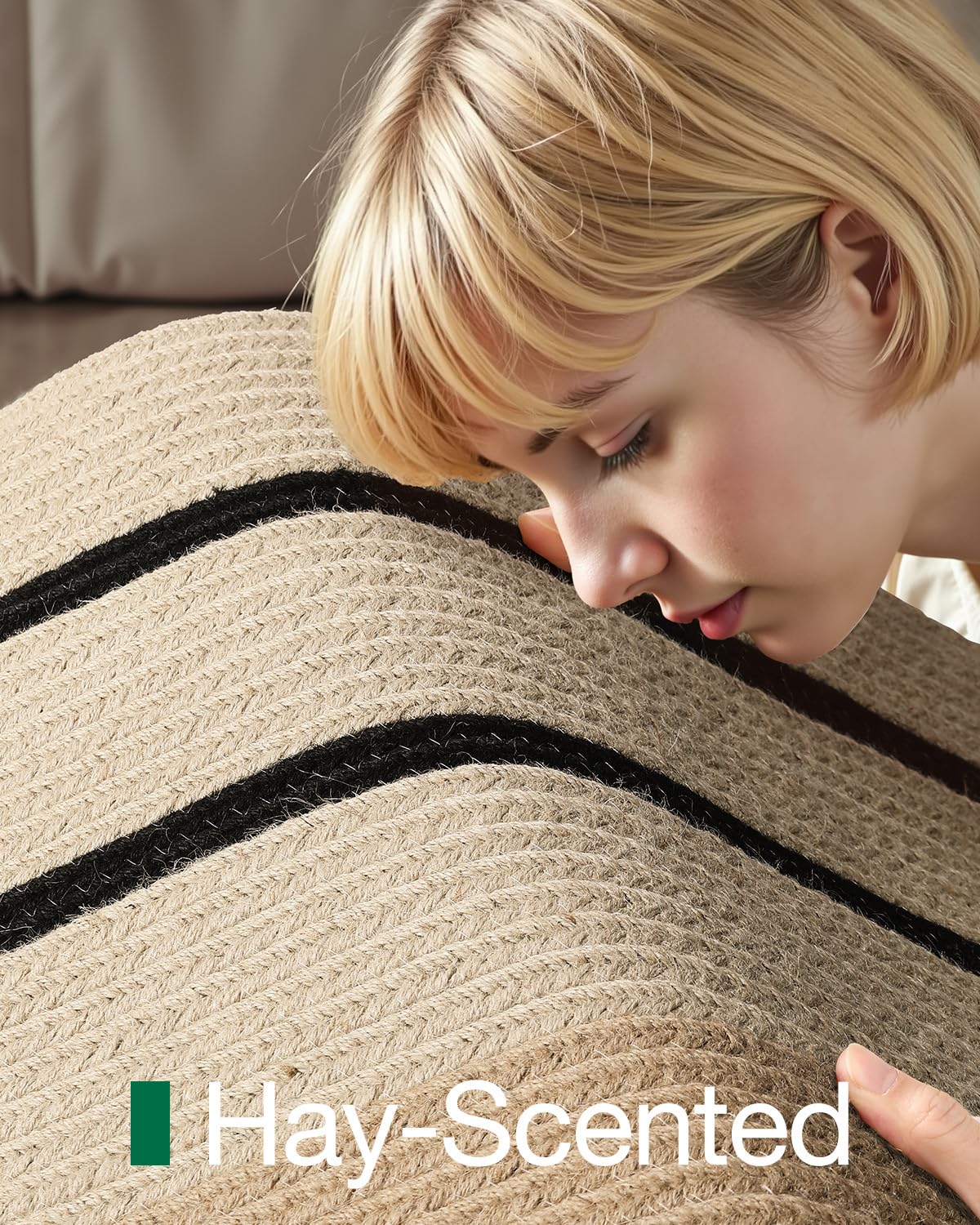 Jute Runner Rug, Natural Braided Woven Rugs, Jute Scape Series