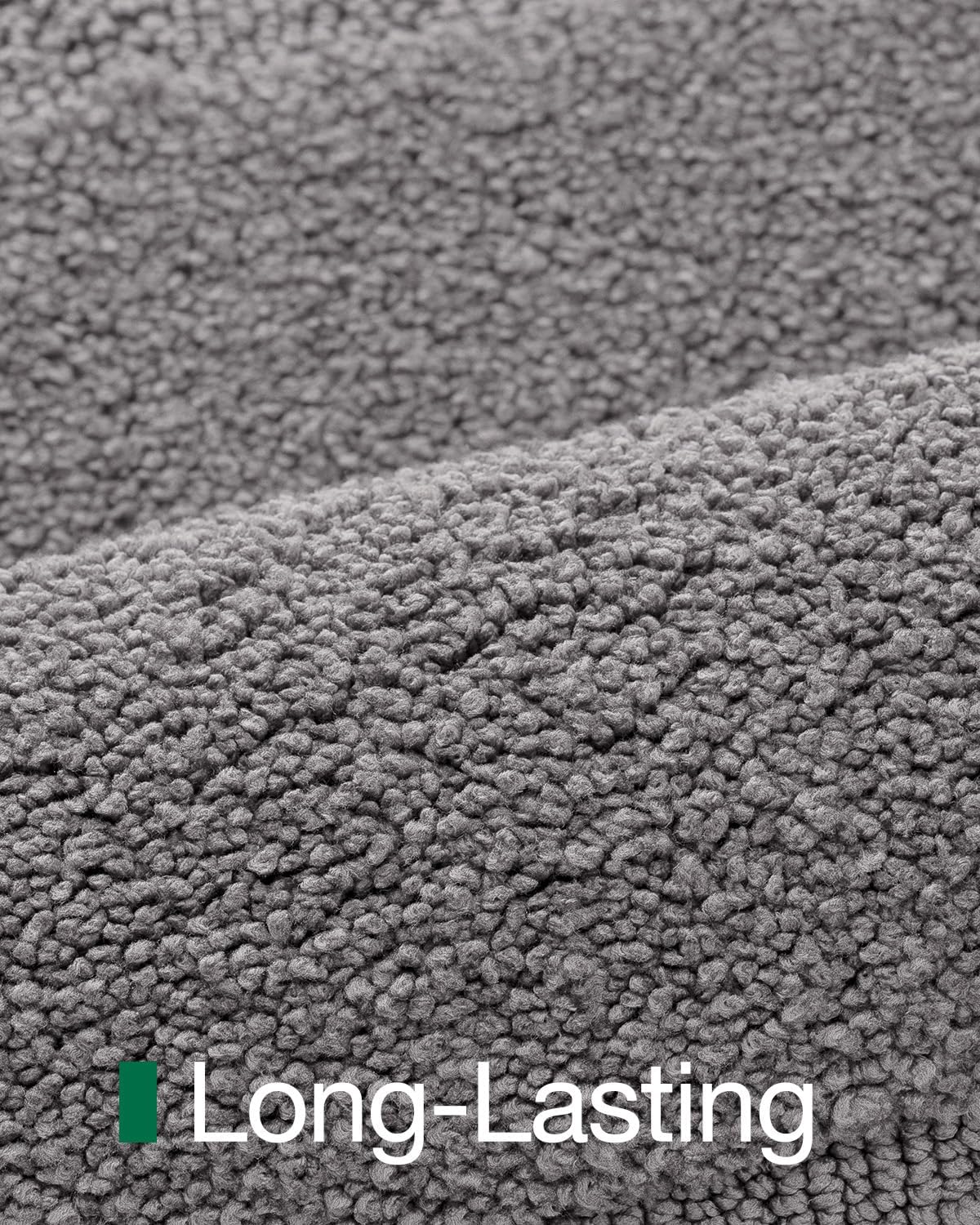LUMI Ultra Soft Bathroom Rug, Non Slip Rubber Backing, Absorbent Washable Quick Dry, Premium Microfiber Plush, Dark Grey, for Bathtub/Shower Floor