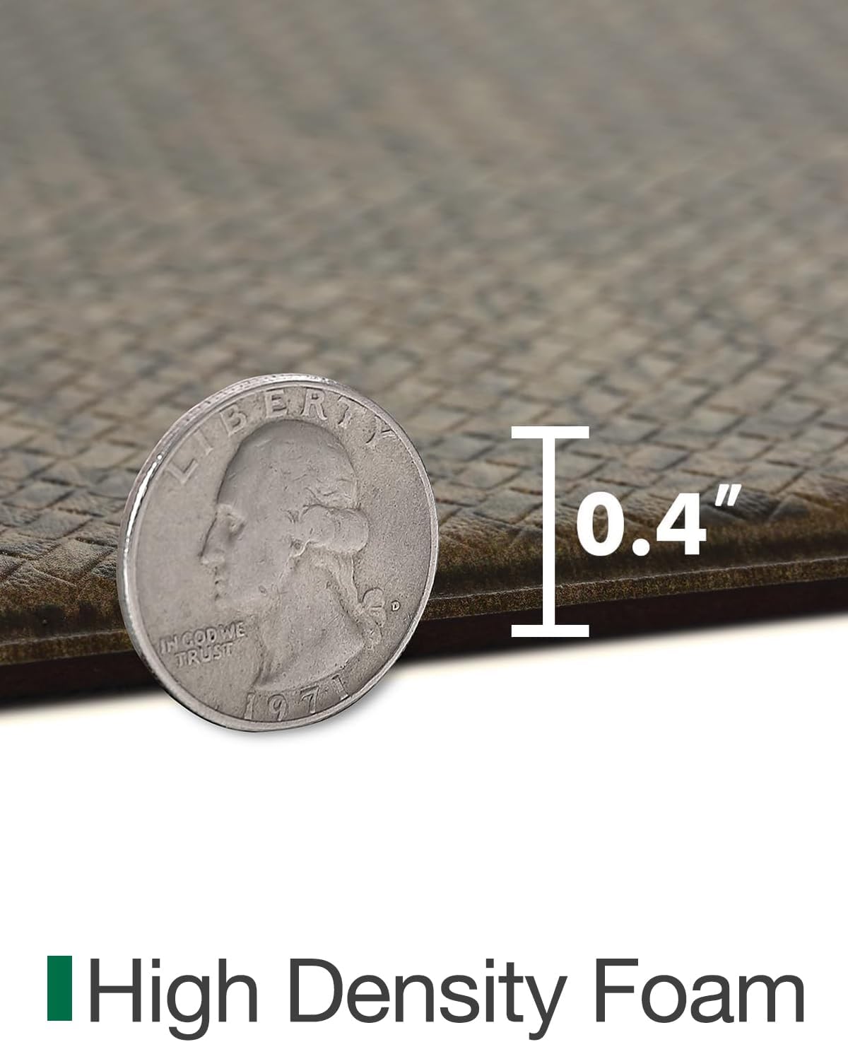 LUMI 2025 Upgraded Anti Fatigue Cushioned Kitchen Mat for Floor, Non-Slip Comfort PVC Padded Mats with Faux Leather Surface for Standing, Desk Office, Sink, Laundry