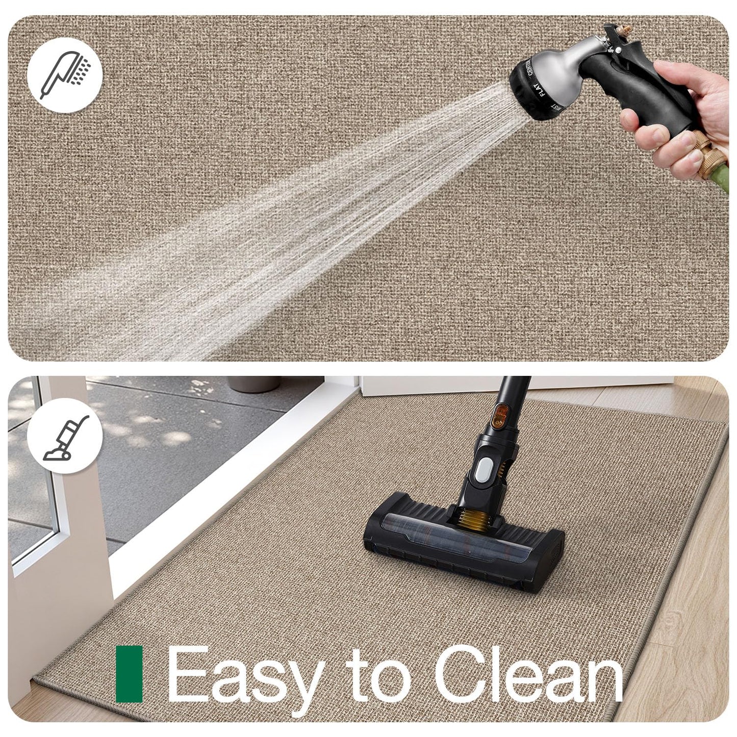 Doormat for Home Entrance, Absorbent & Stain-Resistant Mat, Fenian Series.