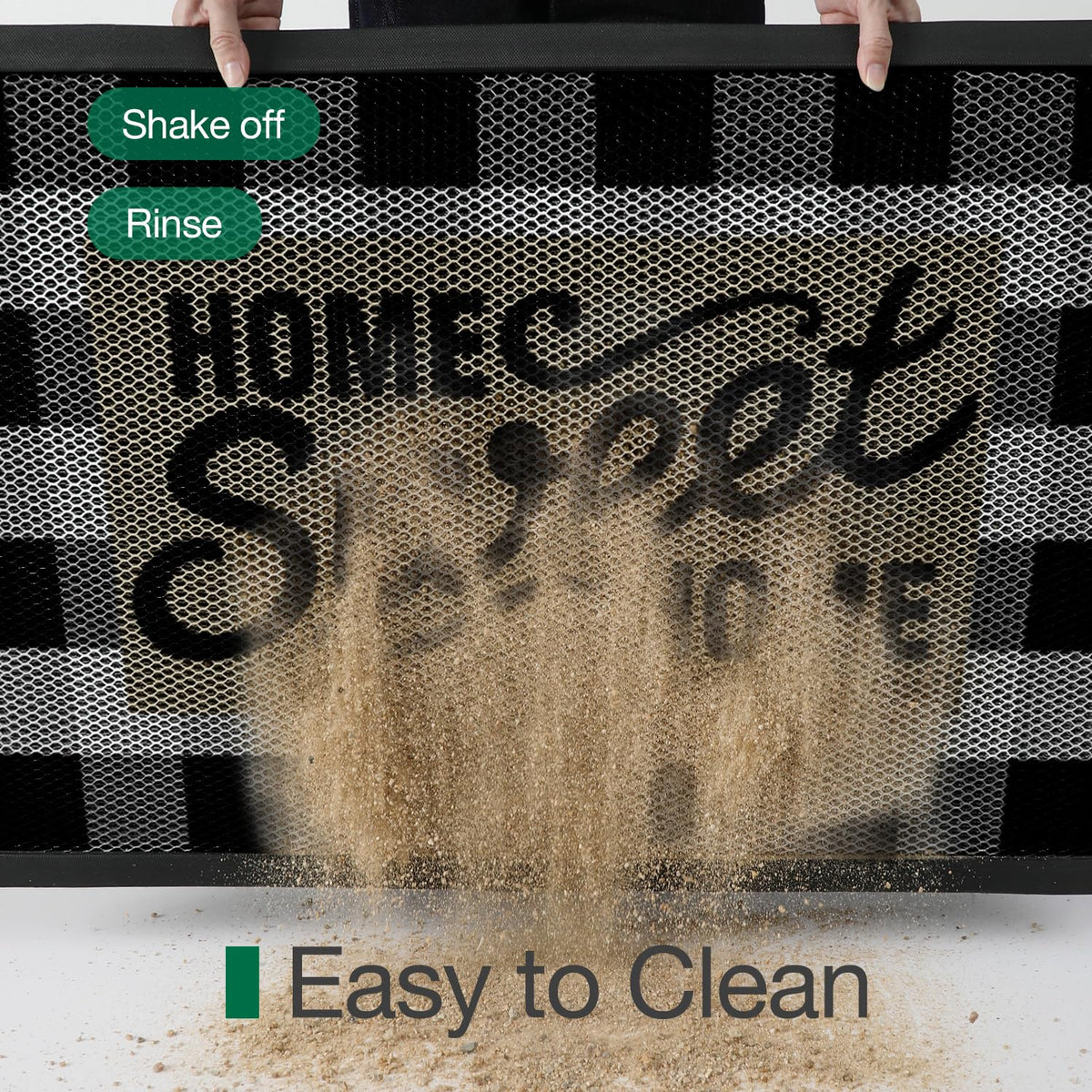 LUMI Outside Welcome Door Mat 32x47, Non-Slip Durable Rubber Easy Clean
