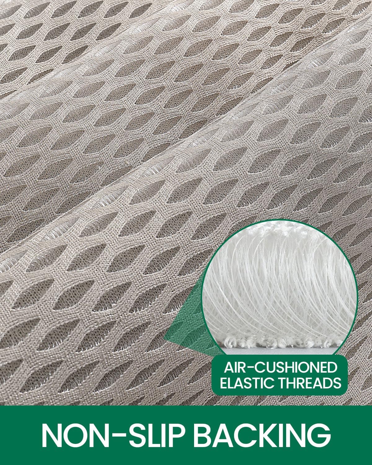 LUMI Luxury Bathroom Rug, Ultra Soft Quick Dry, Non-Slip Absorbent Thick Chenille, Cozy Braid Design, Beige, for Bathtub/Sink/Laundry/Bedroom