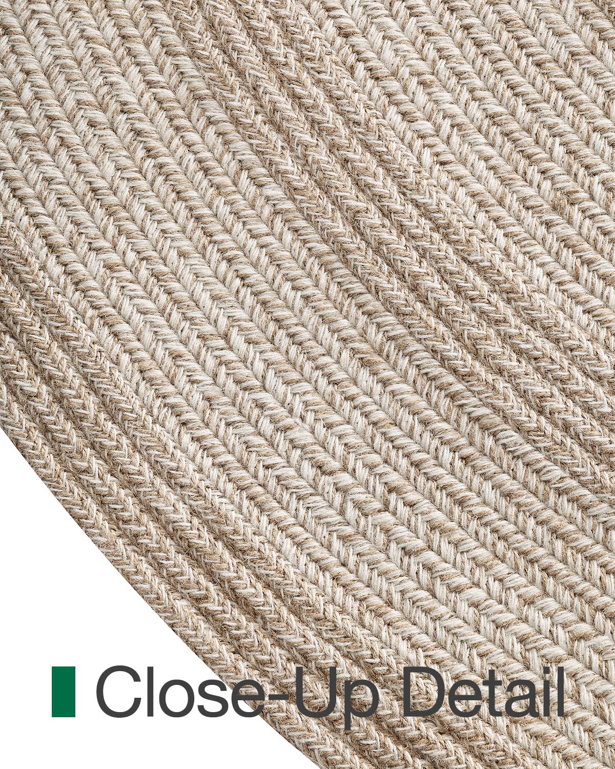 Jute Area Rug, Natural Braided Woven Rugs, Patio Circle Jute Series