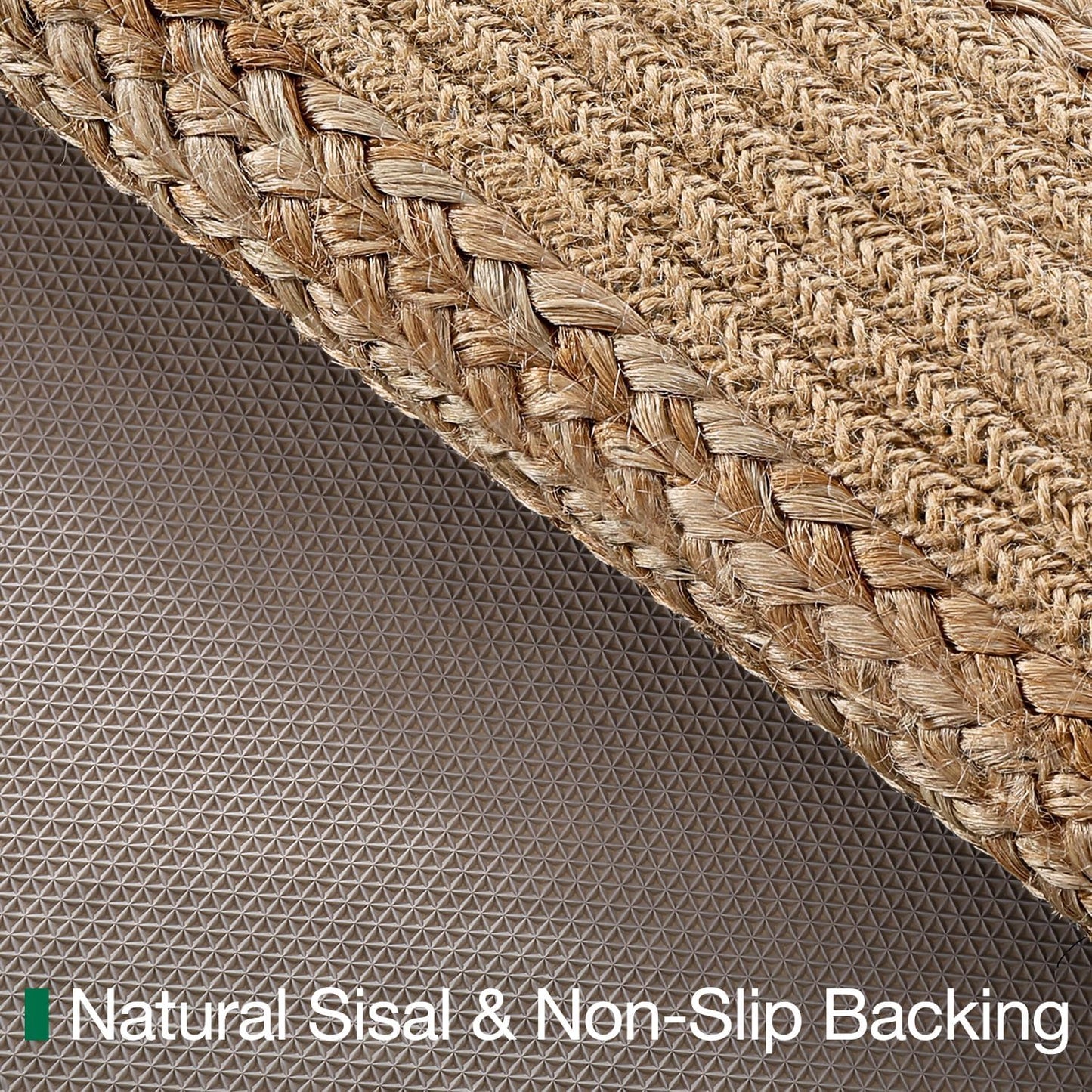 LUMI Jute Door Mat, Braided Natural Fiber Doormat, Non-Slip Durable Entrance Rug for High Traffic Areas, for Home Entryway, Hallways, Patio, Knit Jute