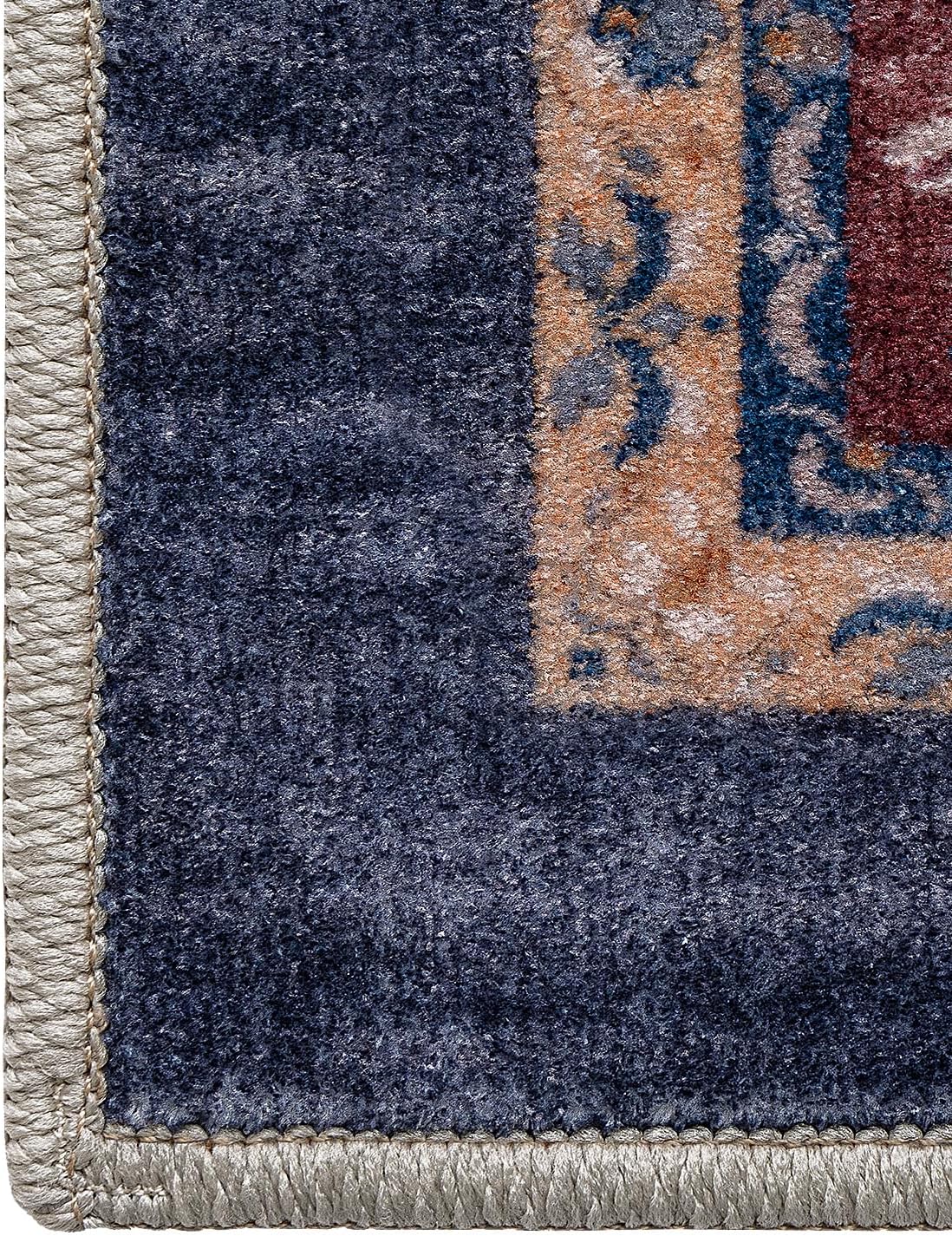 LUMI Indoor Door Mat 17x30, Washable Low Pile Entry Rug with Non-Slip Rubber Backing, Durable Welcome Mat for Entryway, Hallway, Patio, or Porch