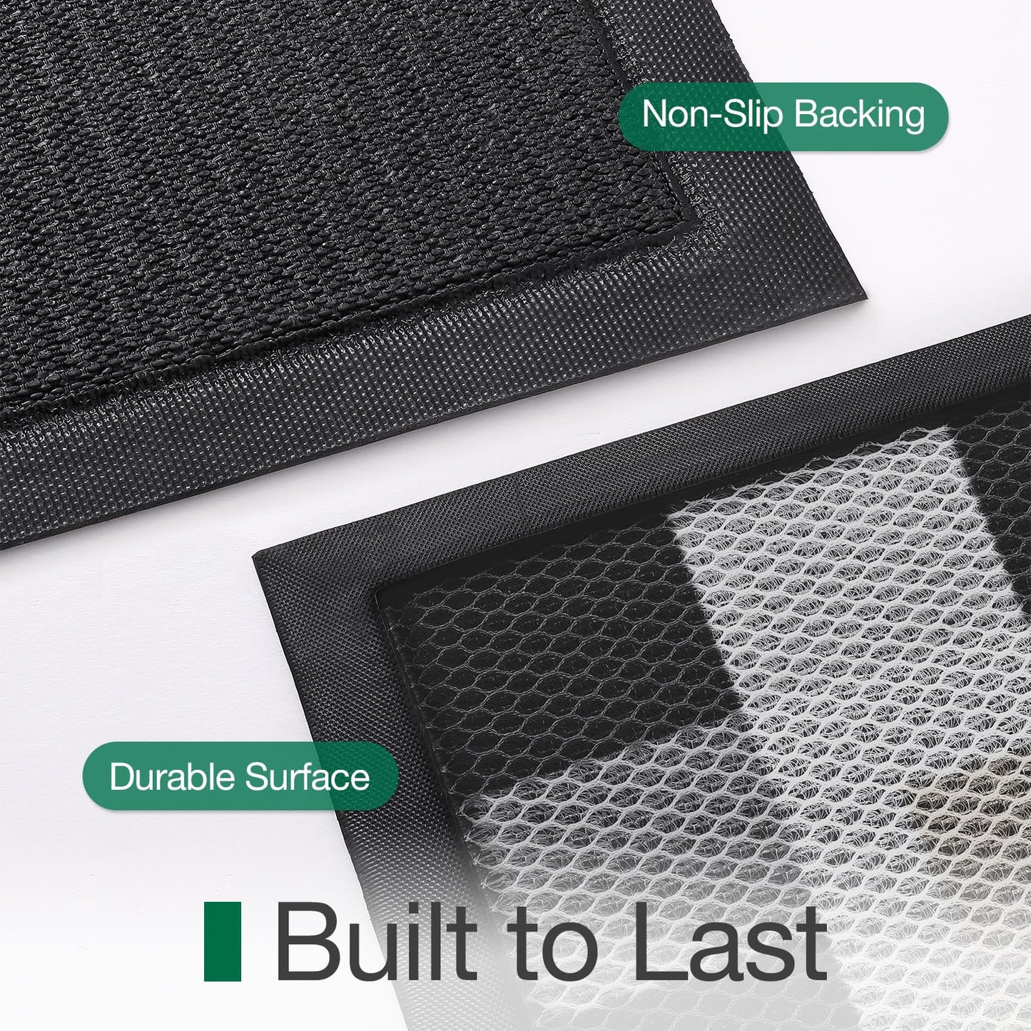LUMI Outside Welcome Door Mat 32x47, Non-Slip Durable Rubber Easy Clean