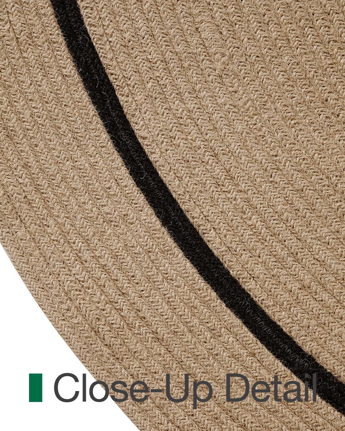 Jute Area Rug, Natural Braided Woven Rugs, Patio Circle Jute Series