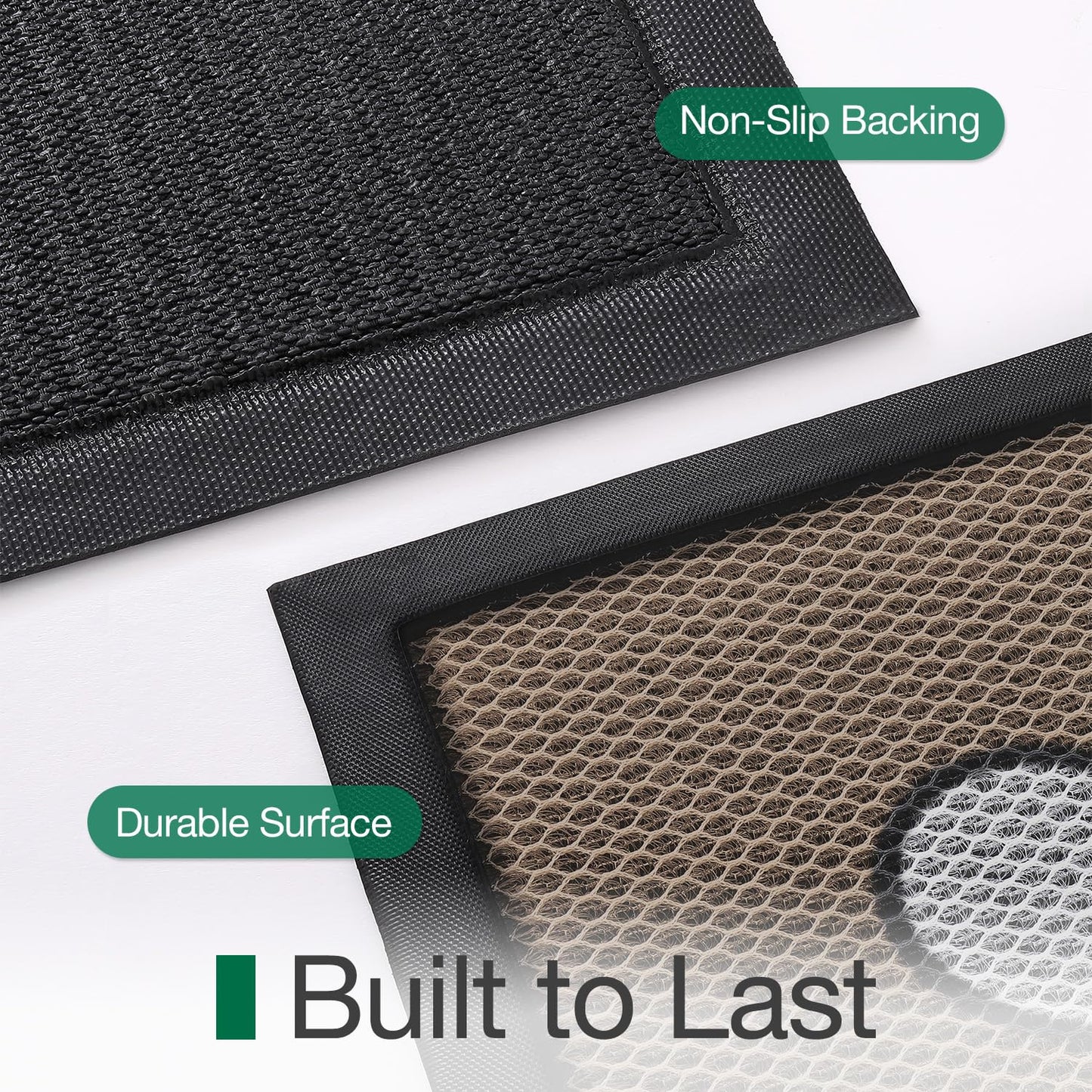 LUMI Outside Welcome Door Mat 32x47, Non-Slip Durable Rubber Easy Clean
