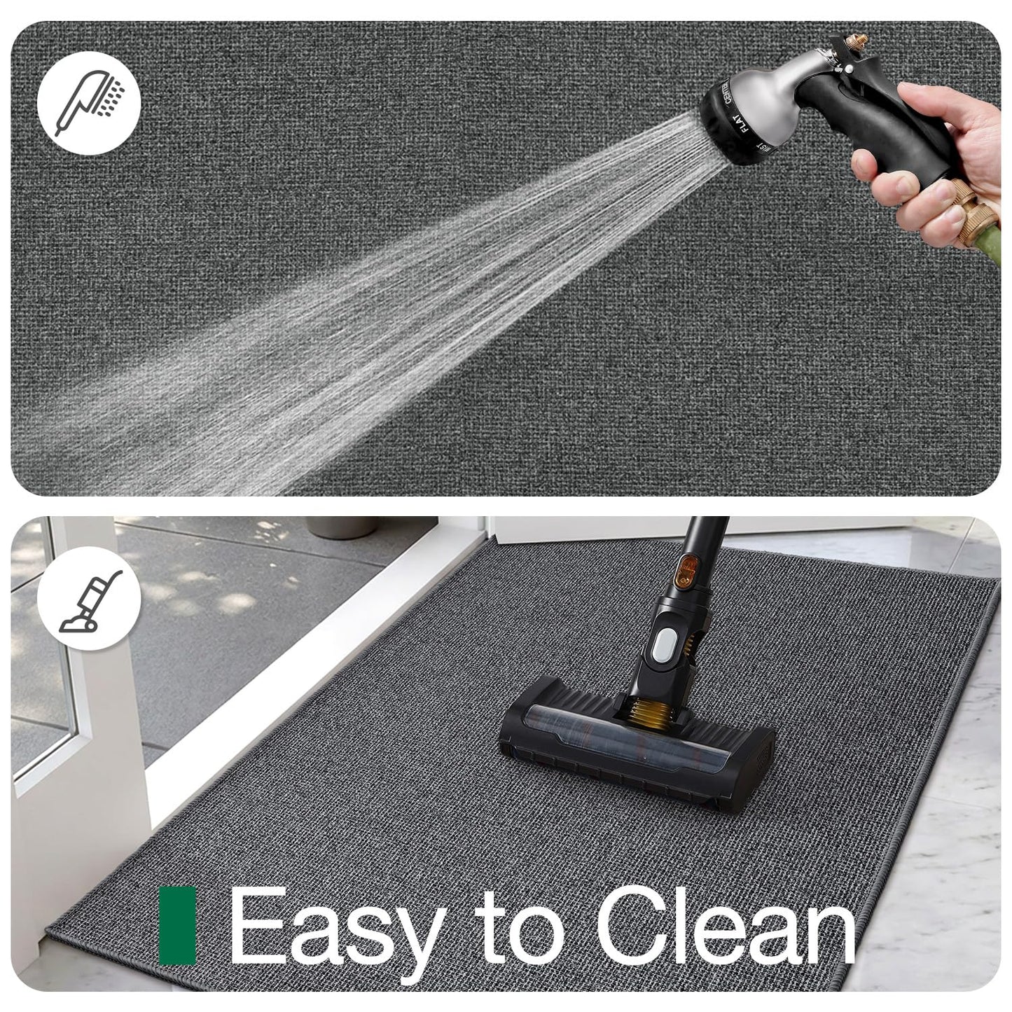 Doormat for Home Entrance, Absorbent & Stain-Resistant Mat, Fenian Series.