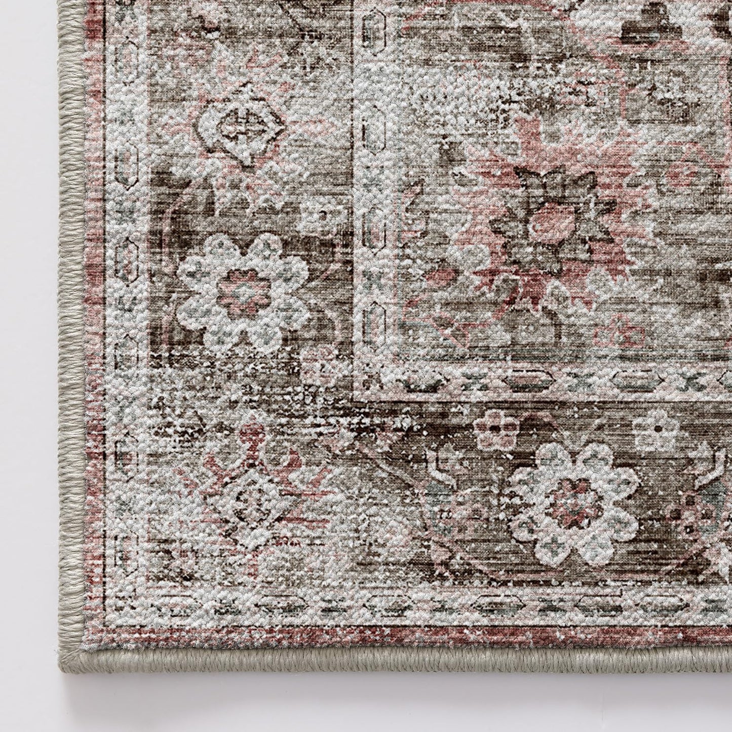 LUMI Washable Area Rug for Living Room Bedroom, Ultra Thin & Easy Clean