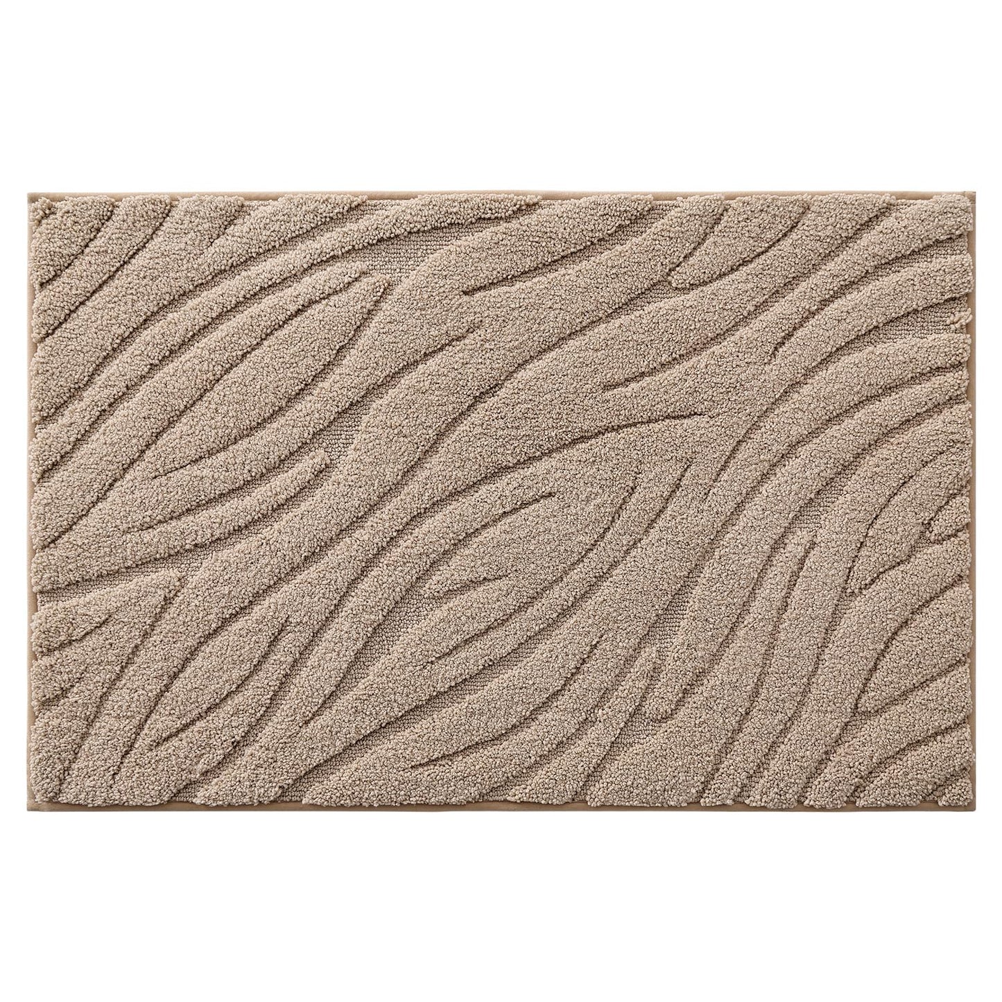 LUMI Bathroom Rug, Soft Absorbent Non Slip Bath Mat, Quick Dry Bath Mats, Machine Washable Microfiber Carpet for Modern Shower Room, Bathtub, Minimalist Bathmat, 36"x24", White