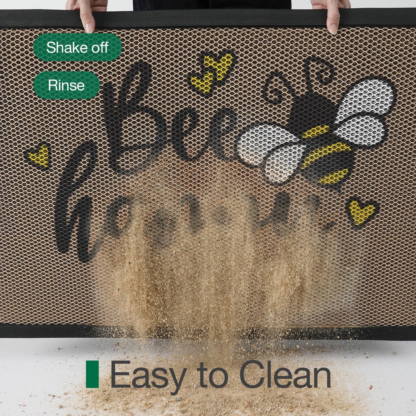 LUMI Outside Welcome Door Mat 32x47, Non-Slip Durable Rubber Easy Clean