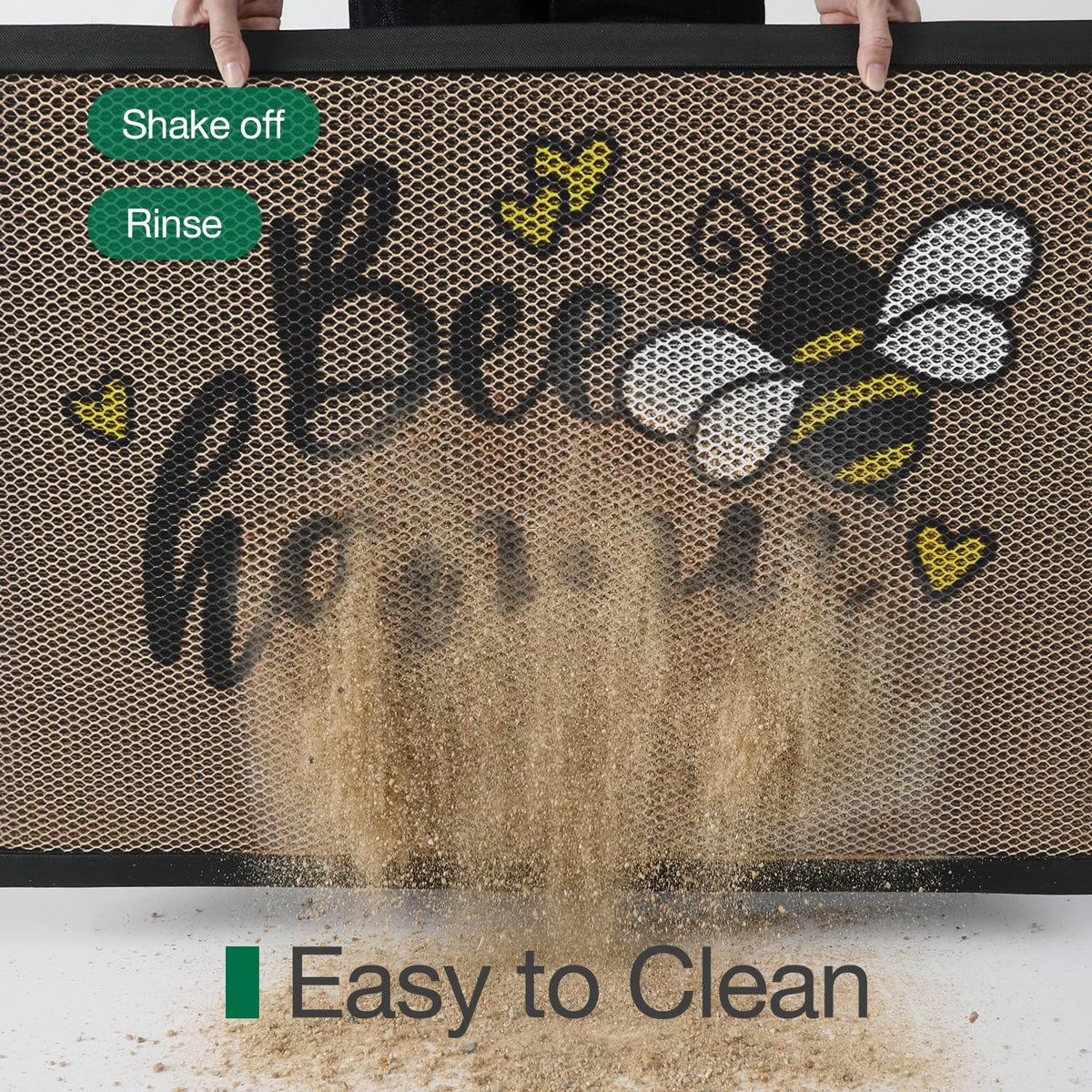 LUMI Outside Welcome Door Mat 32x47, Non-Slip Durable Rubber Easy Clean