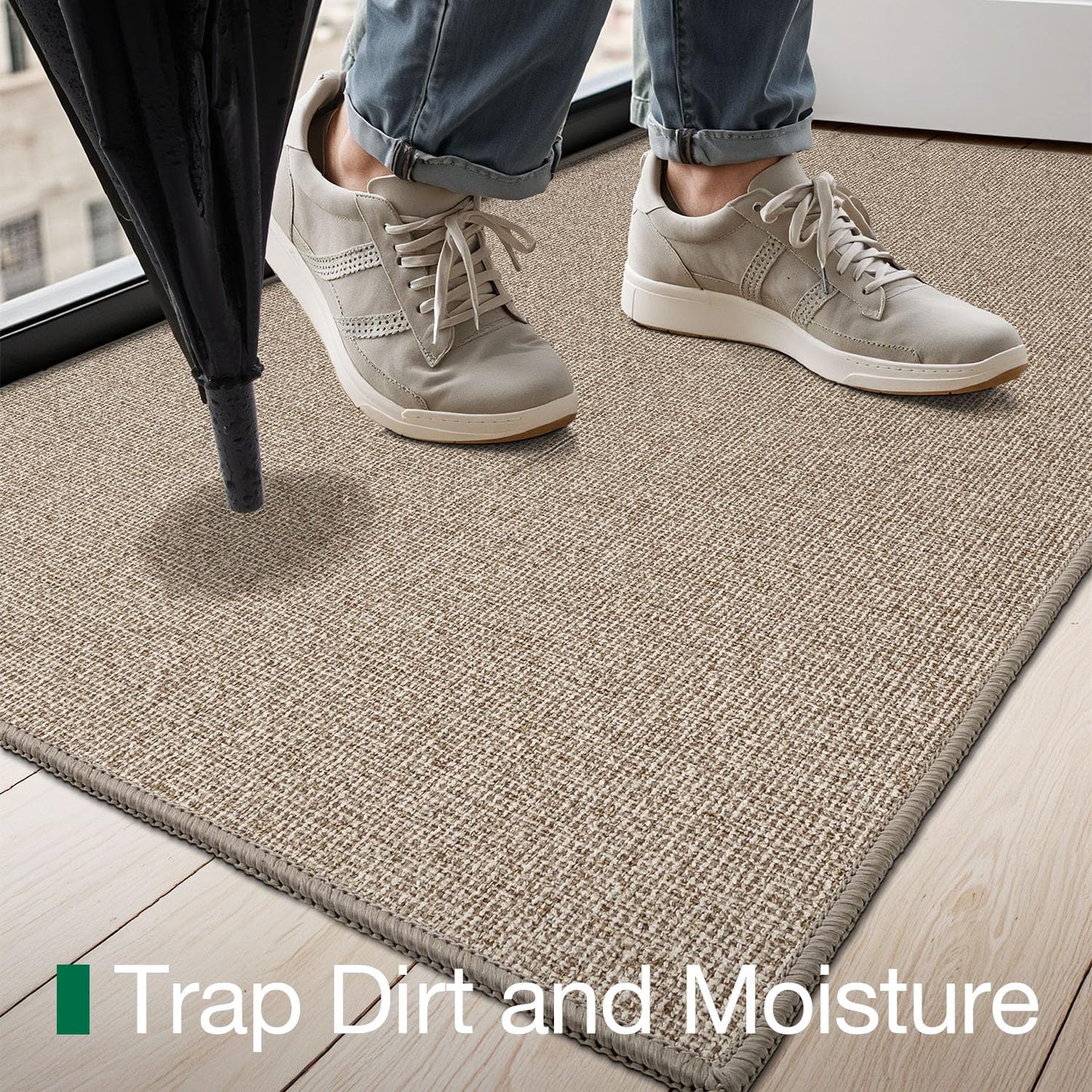 Doormat for Home Entrance, Absorbent & Stain-Resistant Mat, Fenian Series.