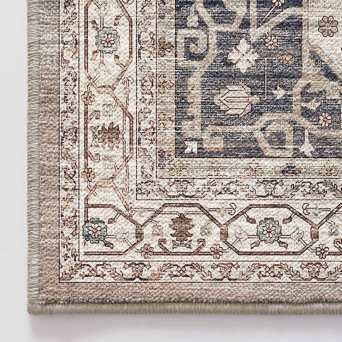 LUMI Washable Area Rug for Living Room Bedroom, Ultra Thin & Easy Clean