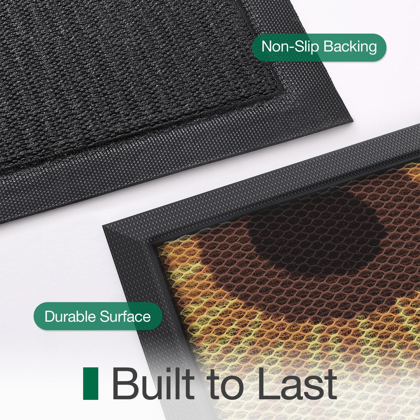 LUMI Outside Welcome Door Mat 32x47, Non-Slip Durable Rubber Easy Clean