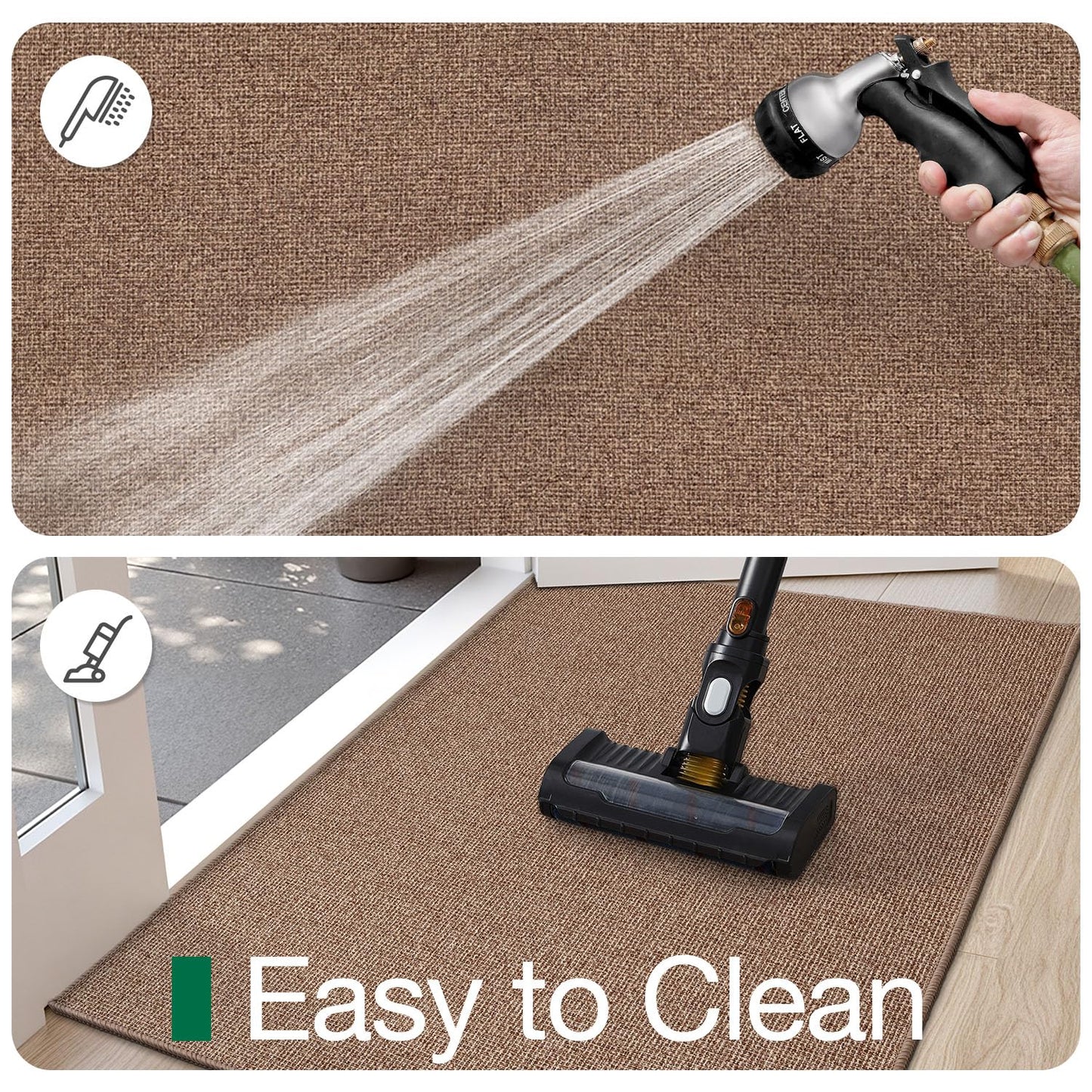 Doormat for Home Entrance, Absorbent & Stain-Resistant Mat, Fenian Series.
