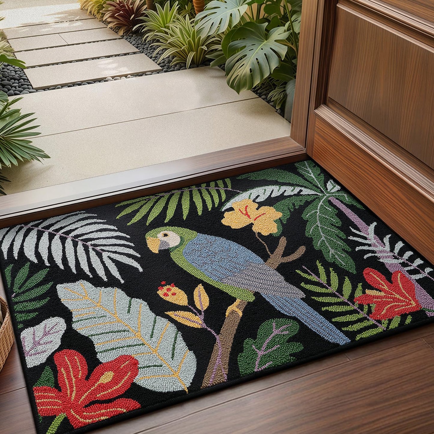 LUMI Indoor Door Mat 24x36, Non-Slip Durable Rubber Backing Washable