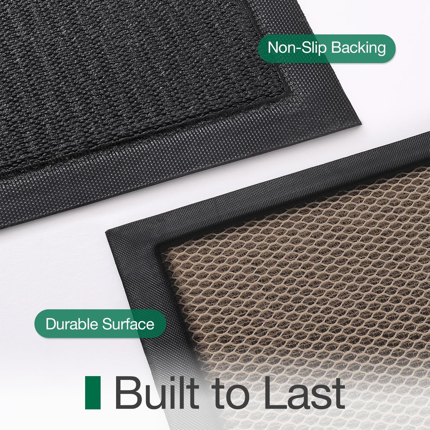 LUMI Outside Welcome Door Mat 32x47, Non-Slip Durable Rubber Easy Clean