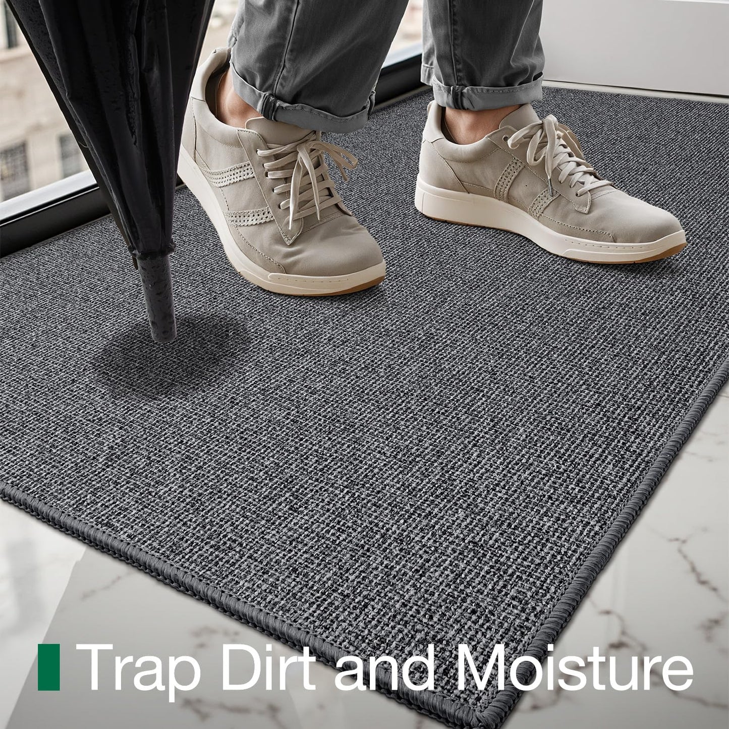 Doormat for Home Entrance, Absorbent & Stain-Resistant Mat, Fenian Series.