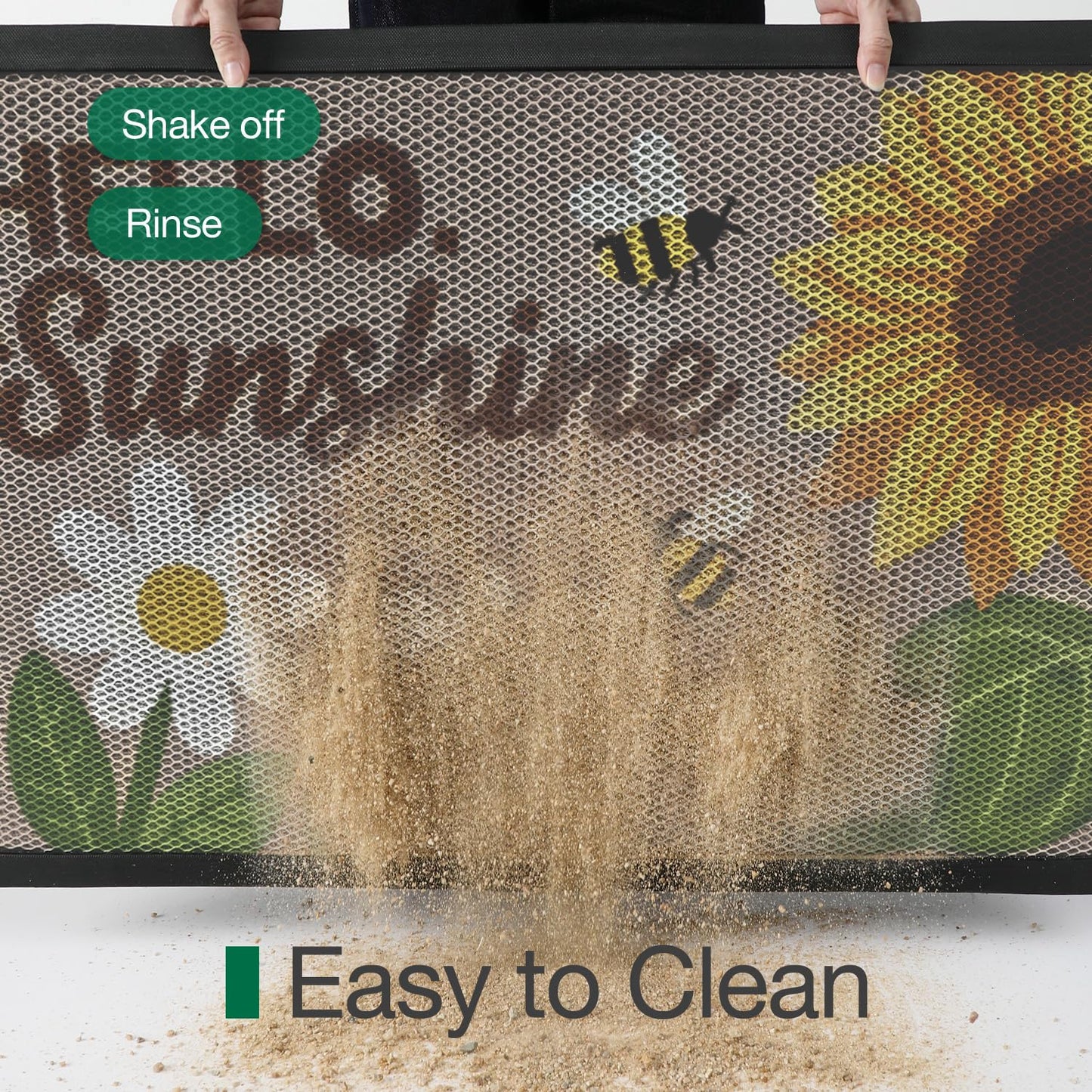 LUMI Outside Welcome Door Mat 32x47, Non-Slip Durable Rubber Easy Clean