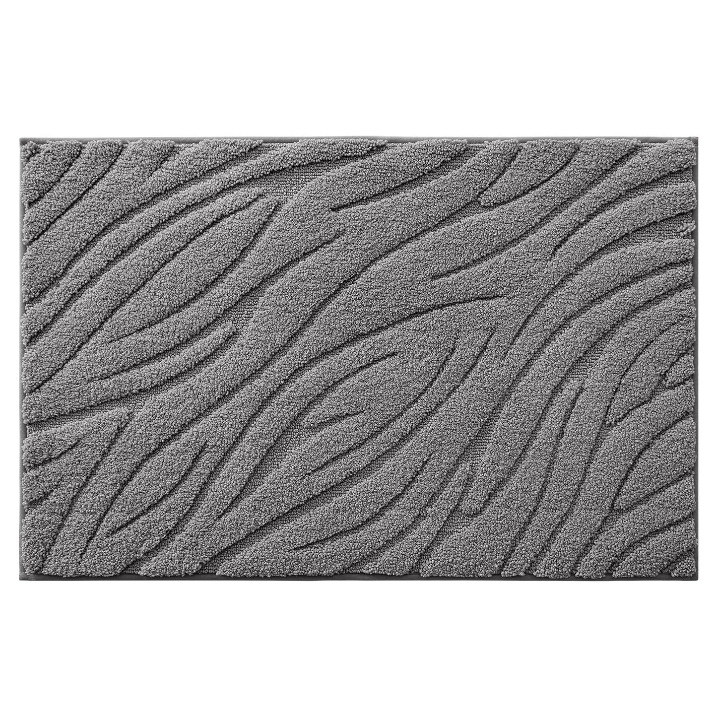 LUMI Bathroom Rug, Soft Absorbent Non Slip Bath Mat, Quick Dry Bath Mats, Machine Washable Microfiber Carpet for Modern Shower Room, Bathtub, Minimalist Bathmat, 36"x24", White