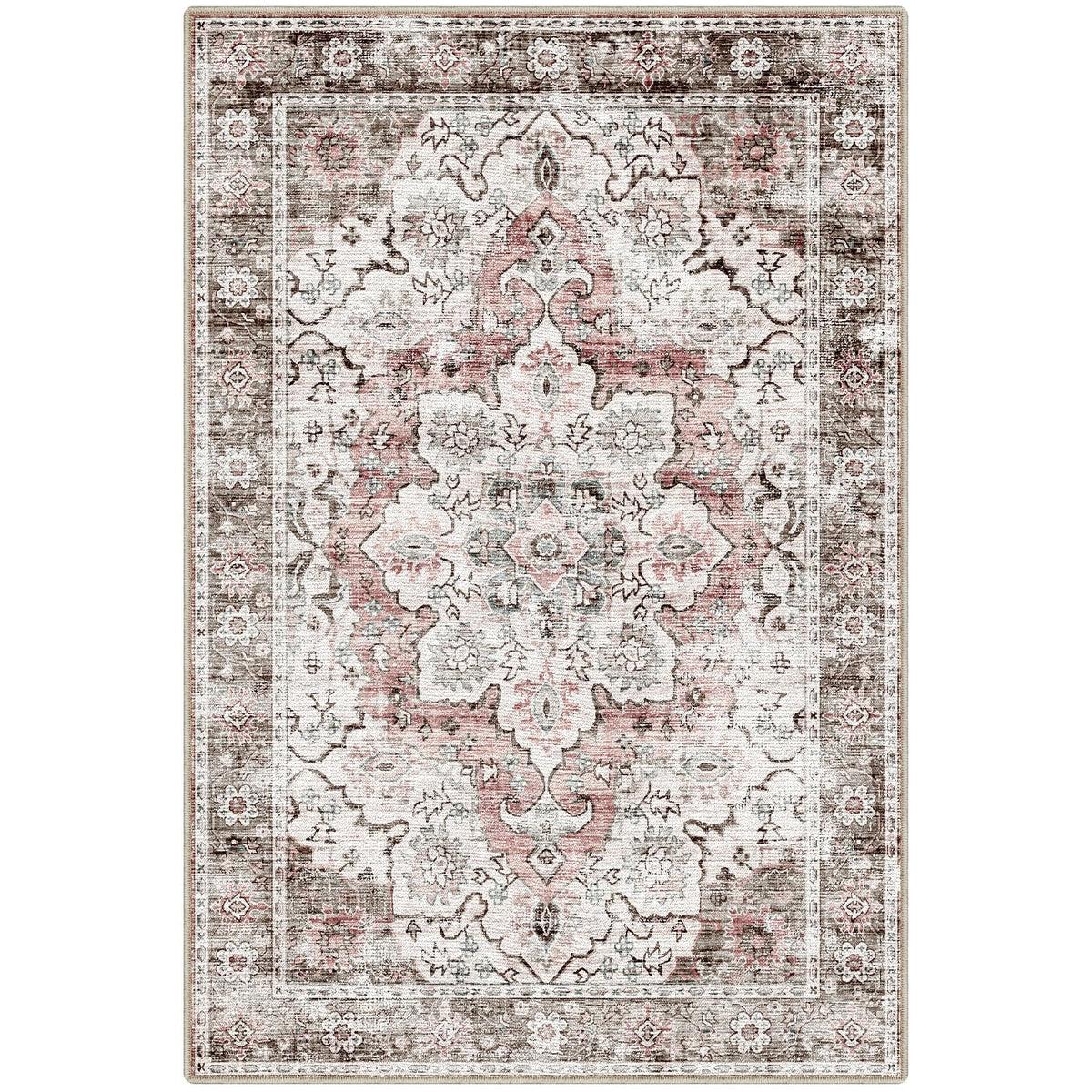 LUMI Washable Area Rug for Living Room Bedroom, Ultra Thin & Easy Clean