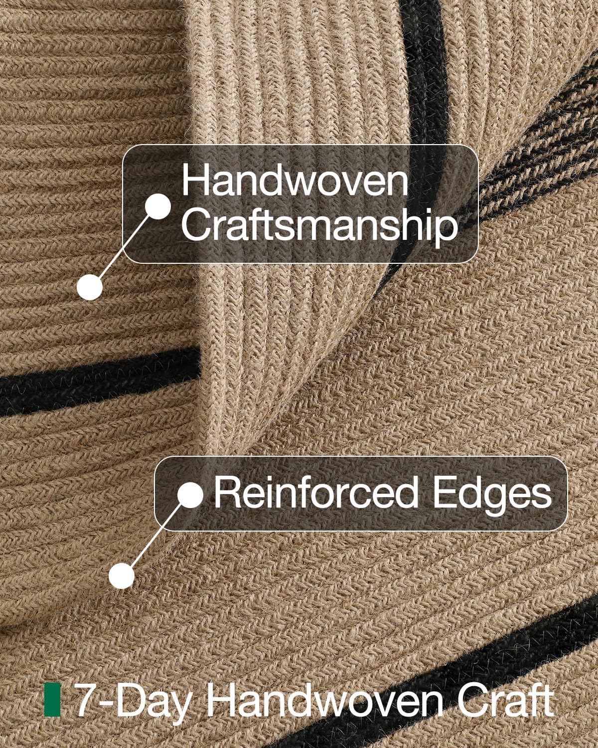 Jute Runner Rug, Natural Braided Woven Rugs, Jute Scape Series