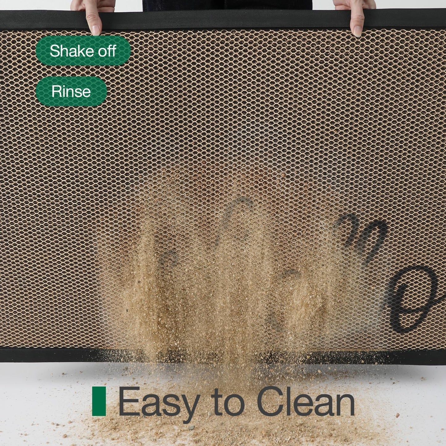 LUMI Outside Welcome Door Mat 32x47, Non-Slip Durable Rubber Easy Clean