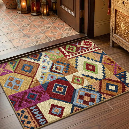 LUMI 24" x 36" Indoor Inside Door Mat, Non-Slip Rubber Backing Washable | Soft Low-Pile, Absorbent Dirt Resistant, Non-Slip TPR Backing, Wear Resistant, Machine Washable, Entryway Bedroom Livingroom