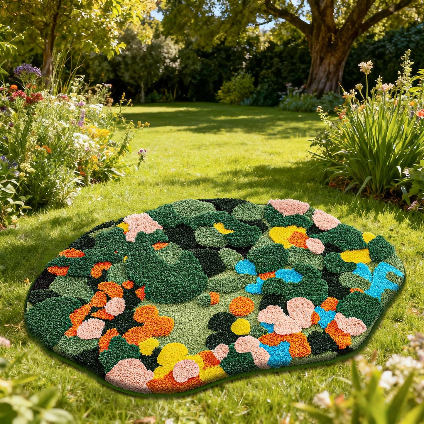 LUMI Forest Green Large Bathroom Rug, Soft Fluffy Bath Mat Non Slip, Quick Dry Absorbent Washable Carpet for Shower Floor, Bedroom, Kids Room, 24"x36"