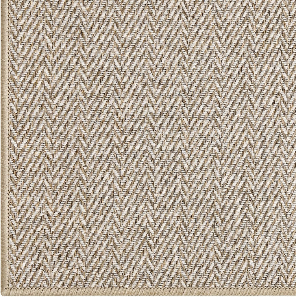 LUMI Ultra Thin Indoor Door Mat, Non Slip Entryway Mat, Low Profile Doormat, Unique Herringbone Design Carpet for Inside, Patio, Porch, Beige