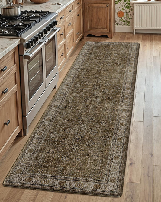 Anti Fatigue Cushioned Kitchen Mat Tawny Echo - 87’’L x 24’’W x 0.4’’Th - Home