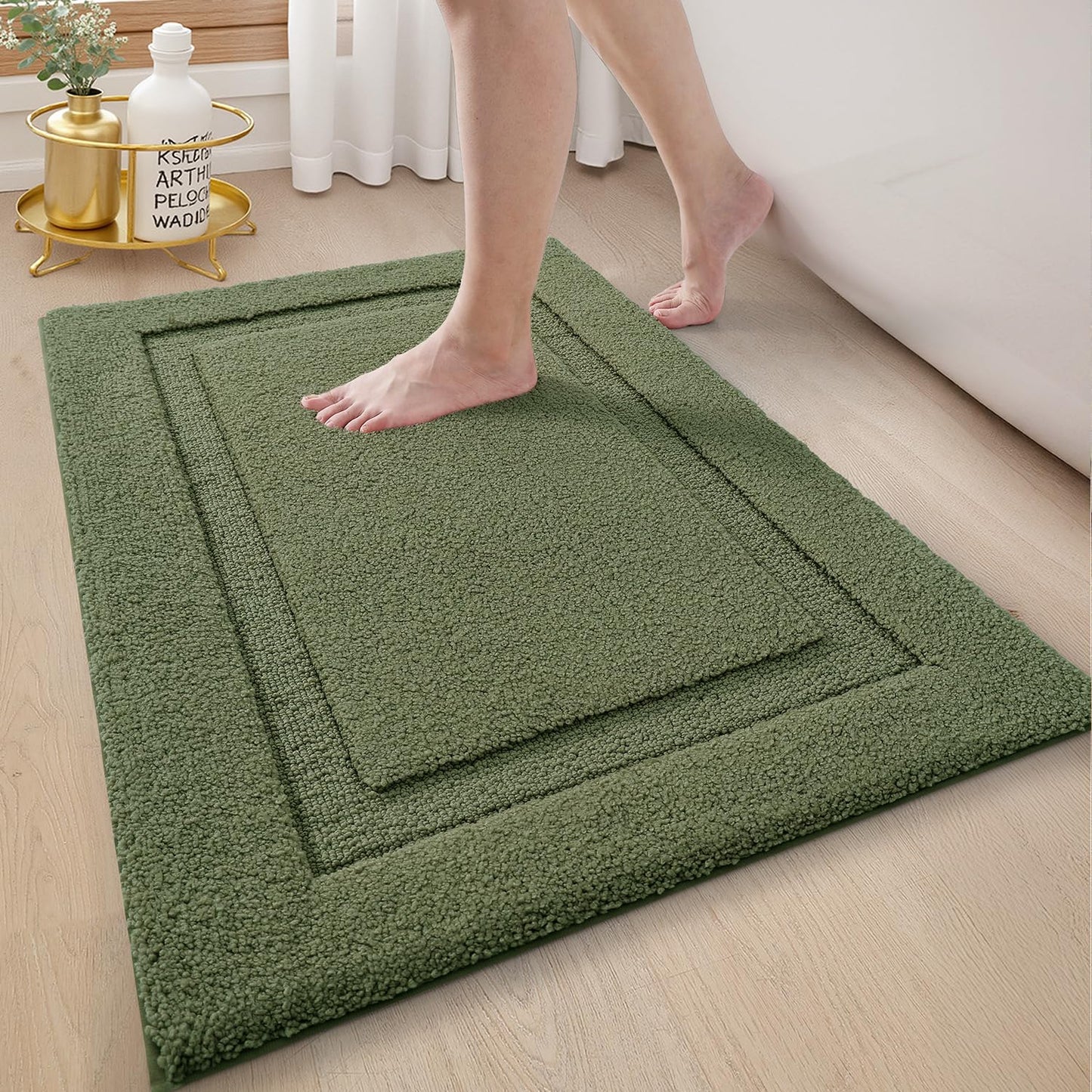 Ultra Soft Bathroom Rugs Poseidon Series - 24’’ x 36’’ / Green