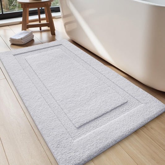 Ultra Soft Bathroom Rugs Poseidon Series - 24’’ x 43’’ / White