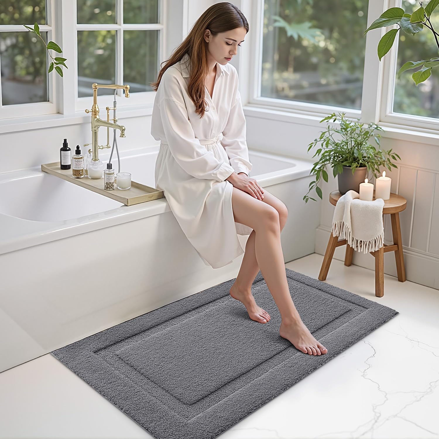 Ultra Soft Bathroom Rugs Poseidon Series
