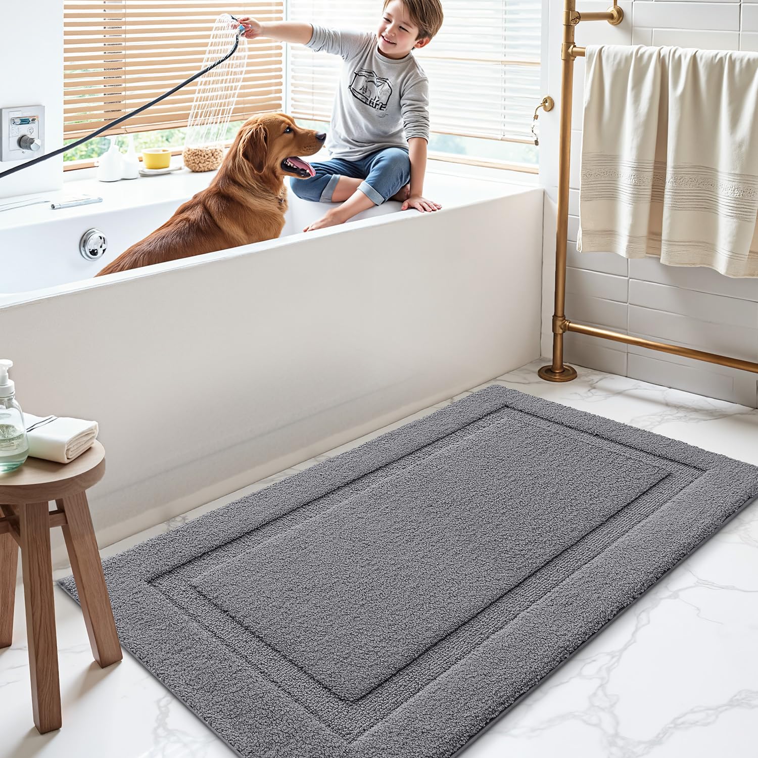 Ultra Soft Bathroom Rugs Poseidon Series